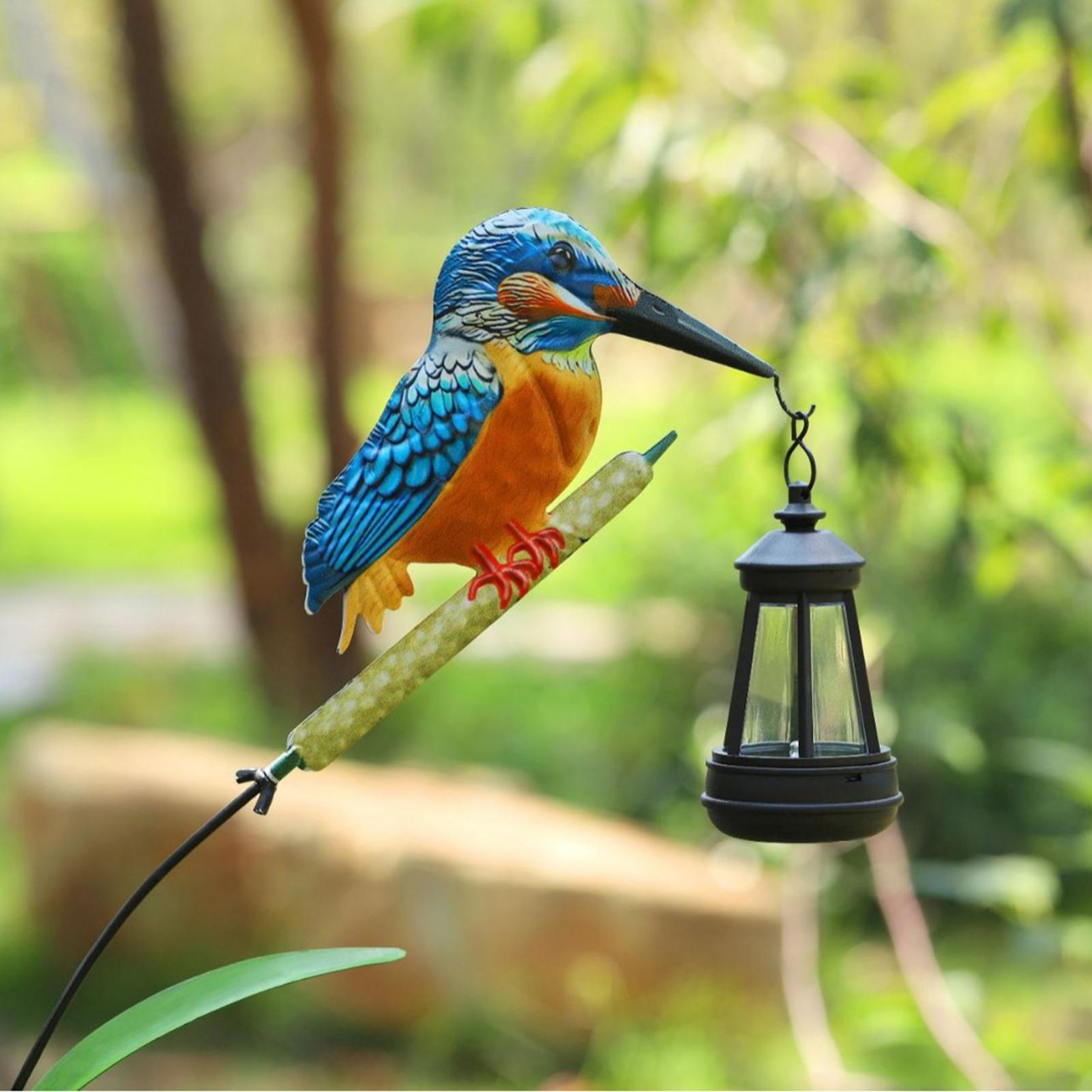Outdoor Lighting Ground - Solar Powered Kingfisher Light Garden Statue