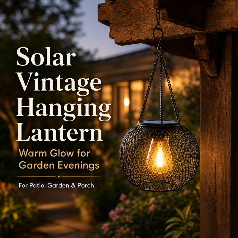 Outdoor Lighting Panel - Solar Powered LED Hanging Floor Lamp