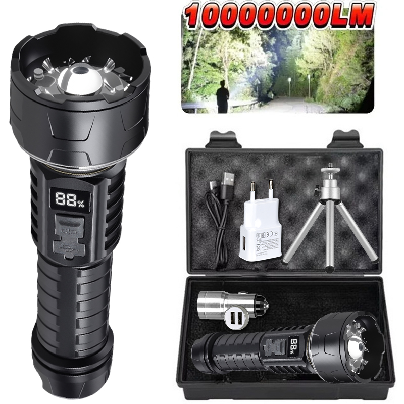 Outdoor Lighting Panel - COB LED Flashlight Rechargeable Lantern 7-core
