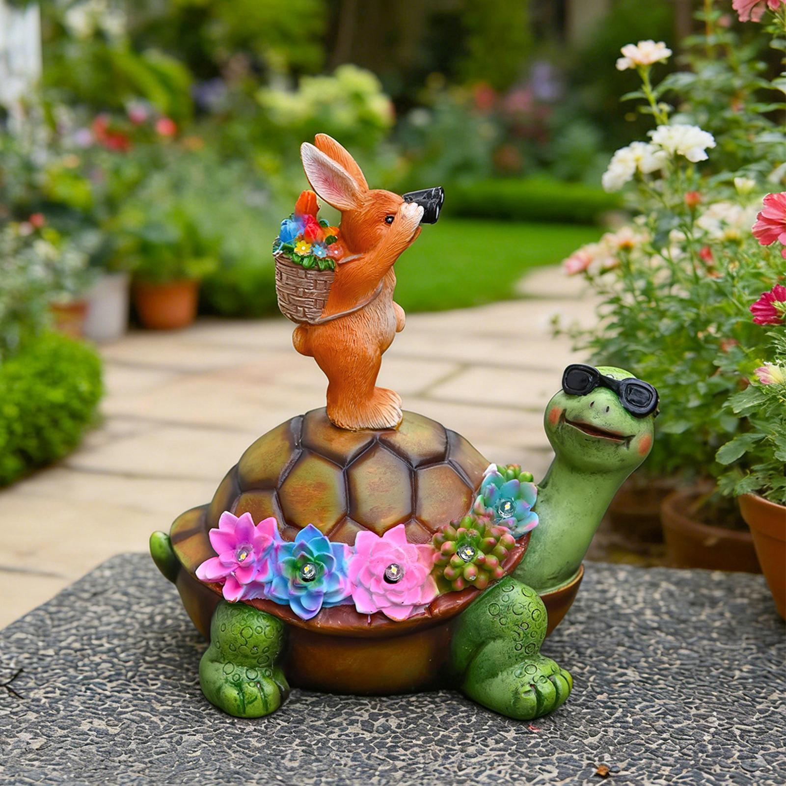 Outdoor Lighting Ground - NEW Outdoor Figurine Lights Bunny Turtle