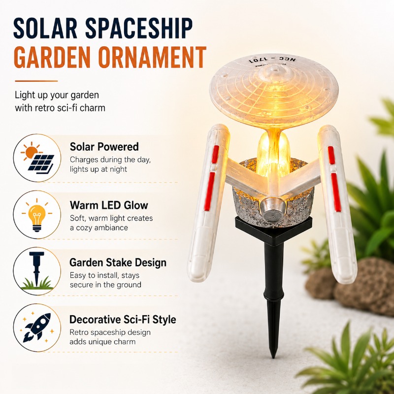 Star Trek USS Enterprise Solar - Bollard Light Garden recension och pris