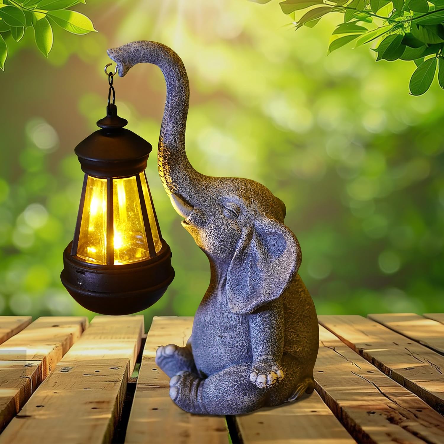 1PC Resin Elephant Garden Stat - Outdoor Lighting Ground recension och pris