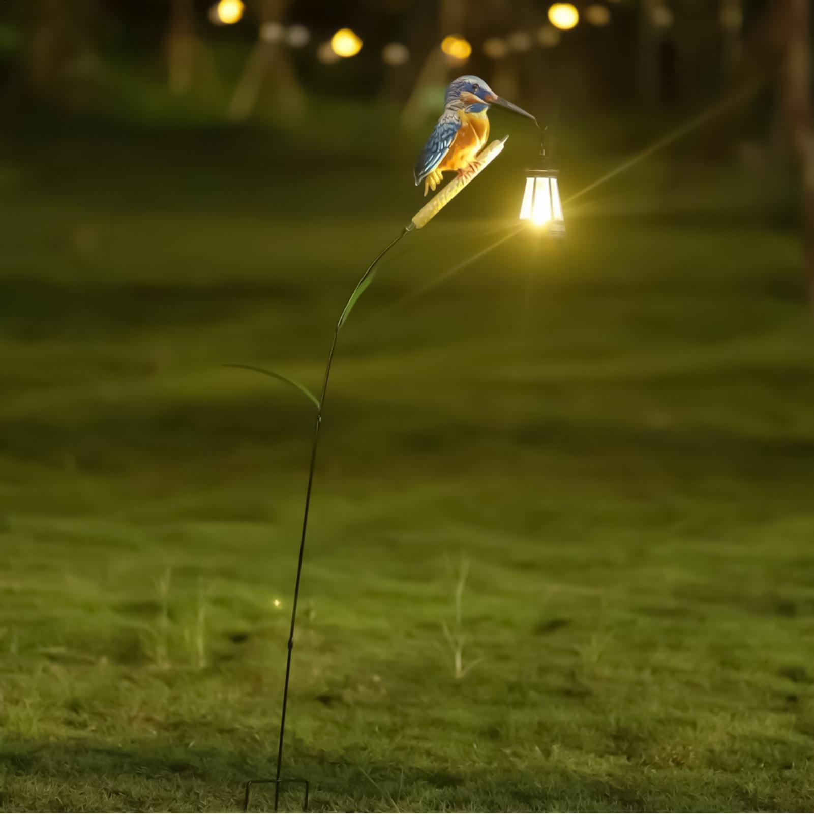 Solar Powered Kingfisher Light - Outdoor Lighting Ground recension och pris