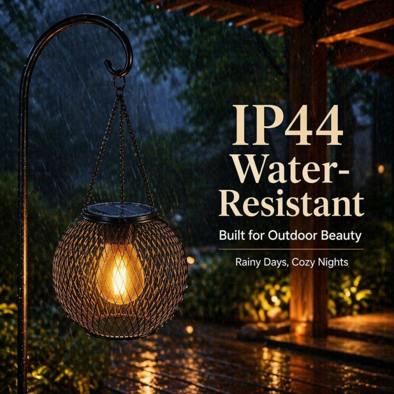 Solar Powered LED Hanging Floo - Outdoor Lighting Panel recension och pris