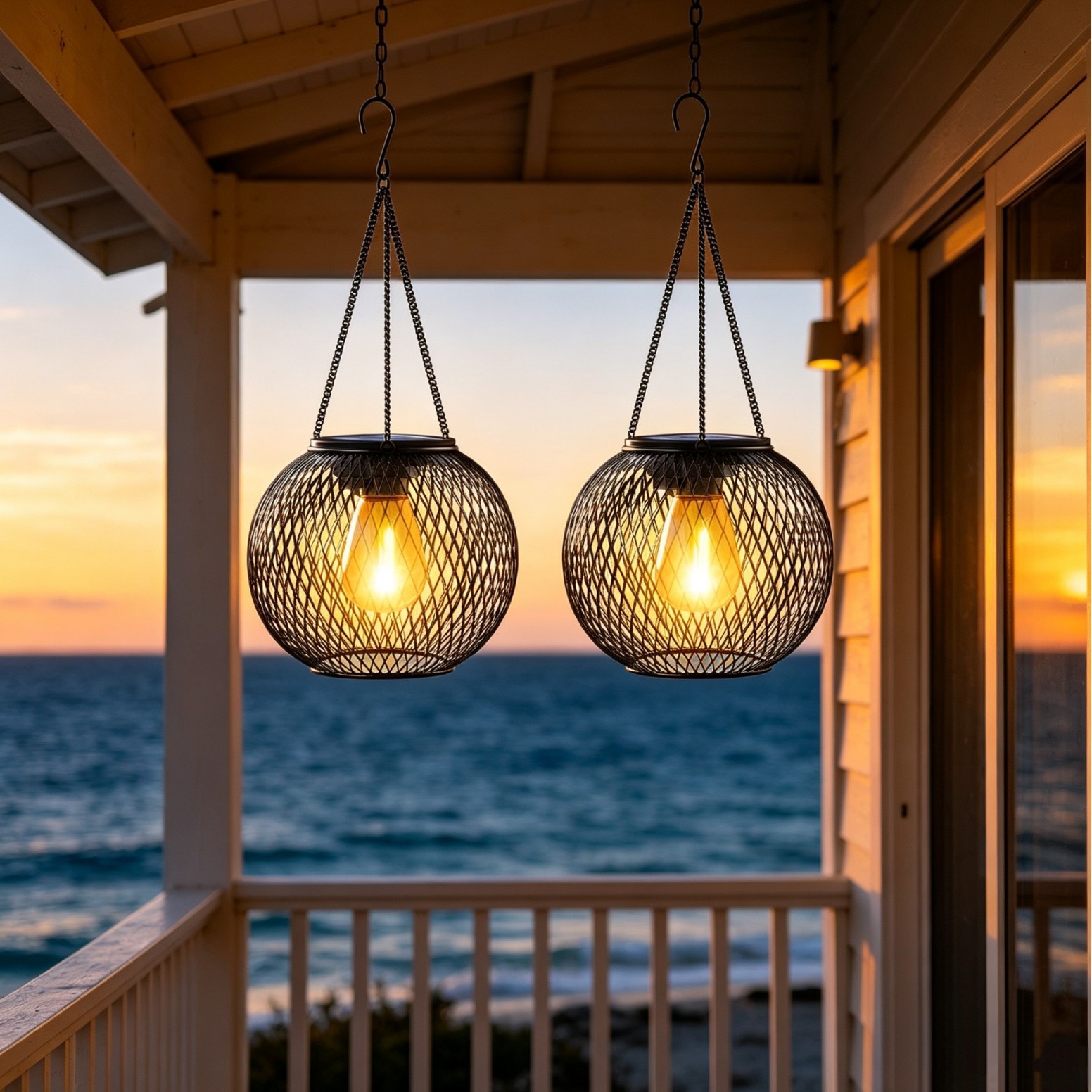 Solar Powered LED Hanging Floo - Outdoor Lighting Panel recension och pris