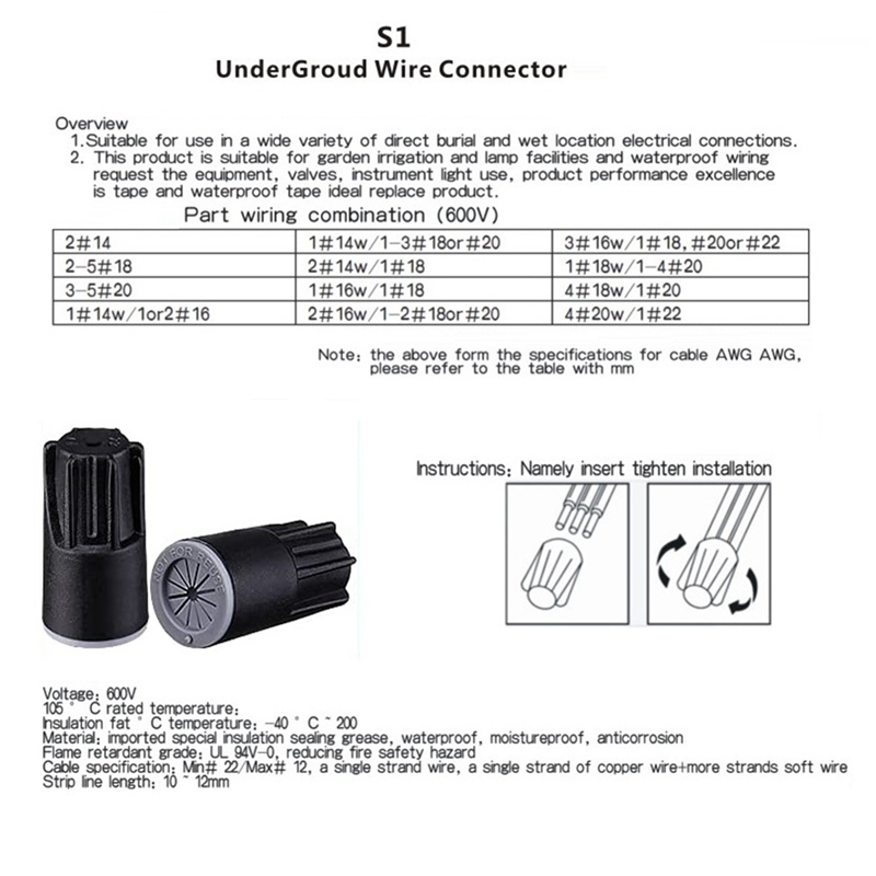 ABJA-Waterproof Wire Connector - Outdoor Lighting Low Voltage recension och pris