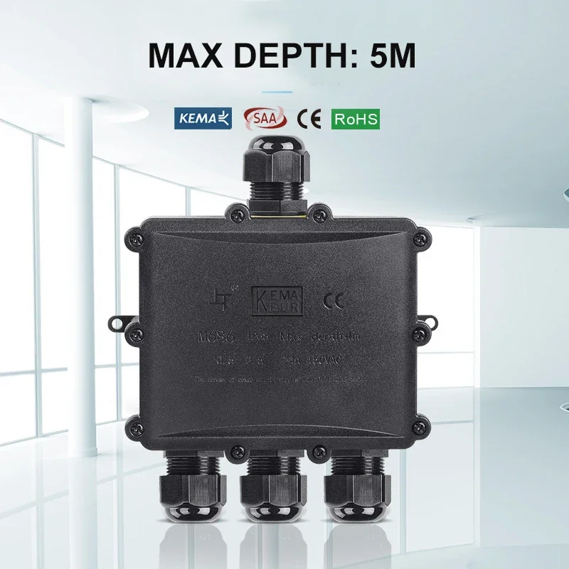 4Way 1In3Out IP68 Waterproof 4 - Outdoor Lighting Junction recension och pris