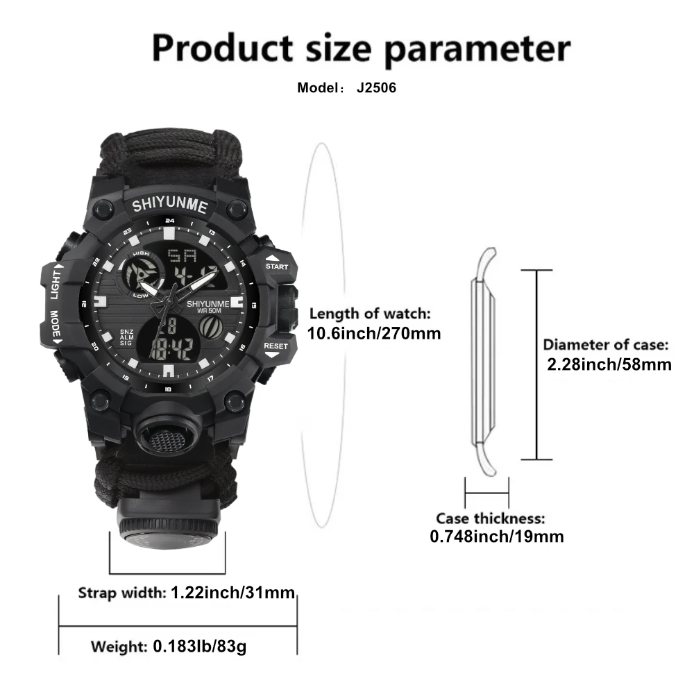 SHIYUNME Men's G Style Militar - Outdoor Lighting Timer recension och pris