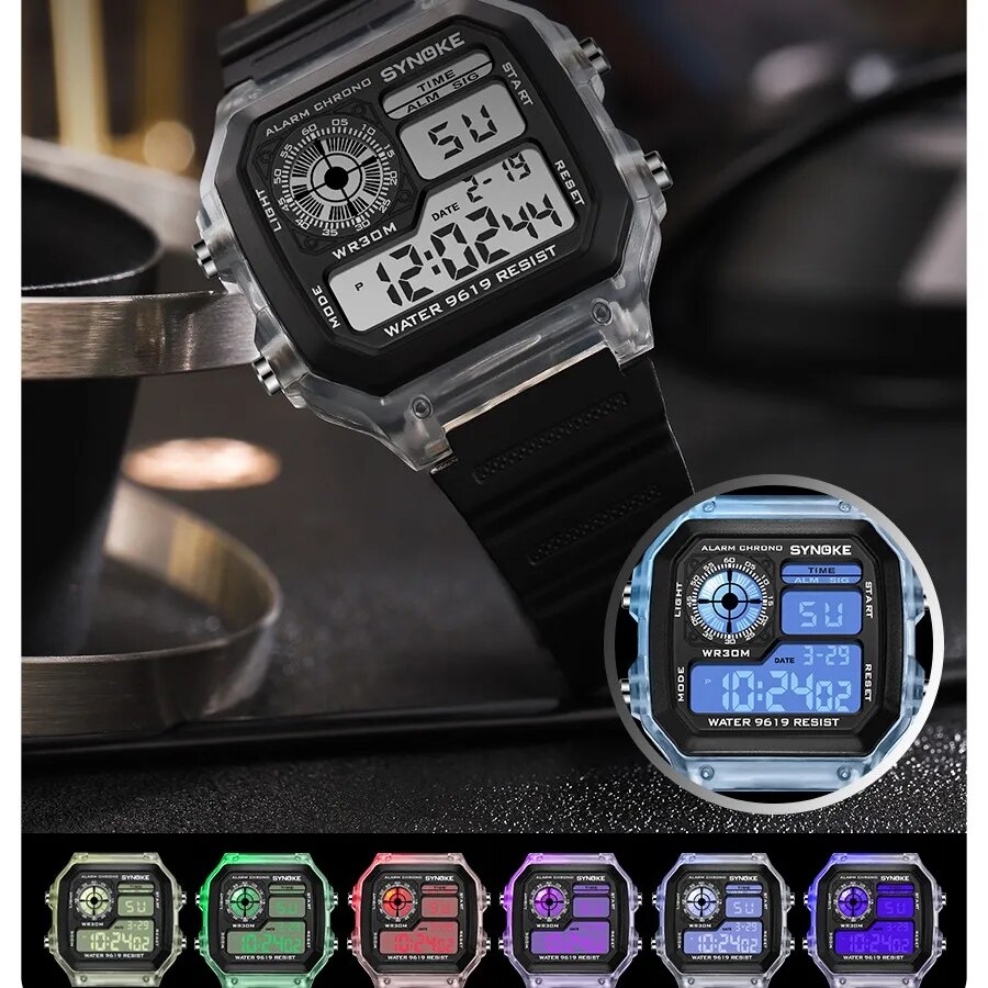 SYNOKE Digital Watches Men Spo - Outdoor Lighting Timer recension och pris