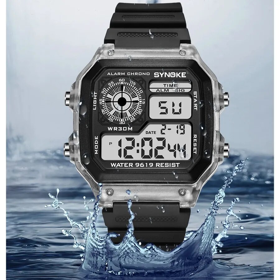 SYNOKE Digital Watches Men Spo - Outdoor Lighting Timer recension och pris