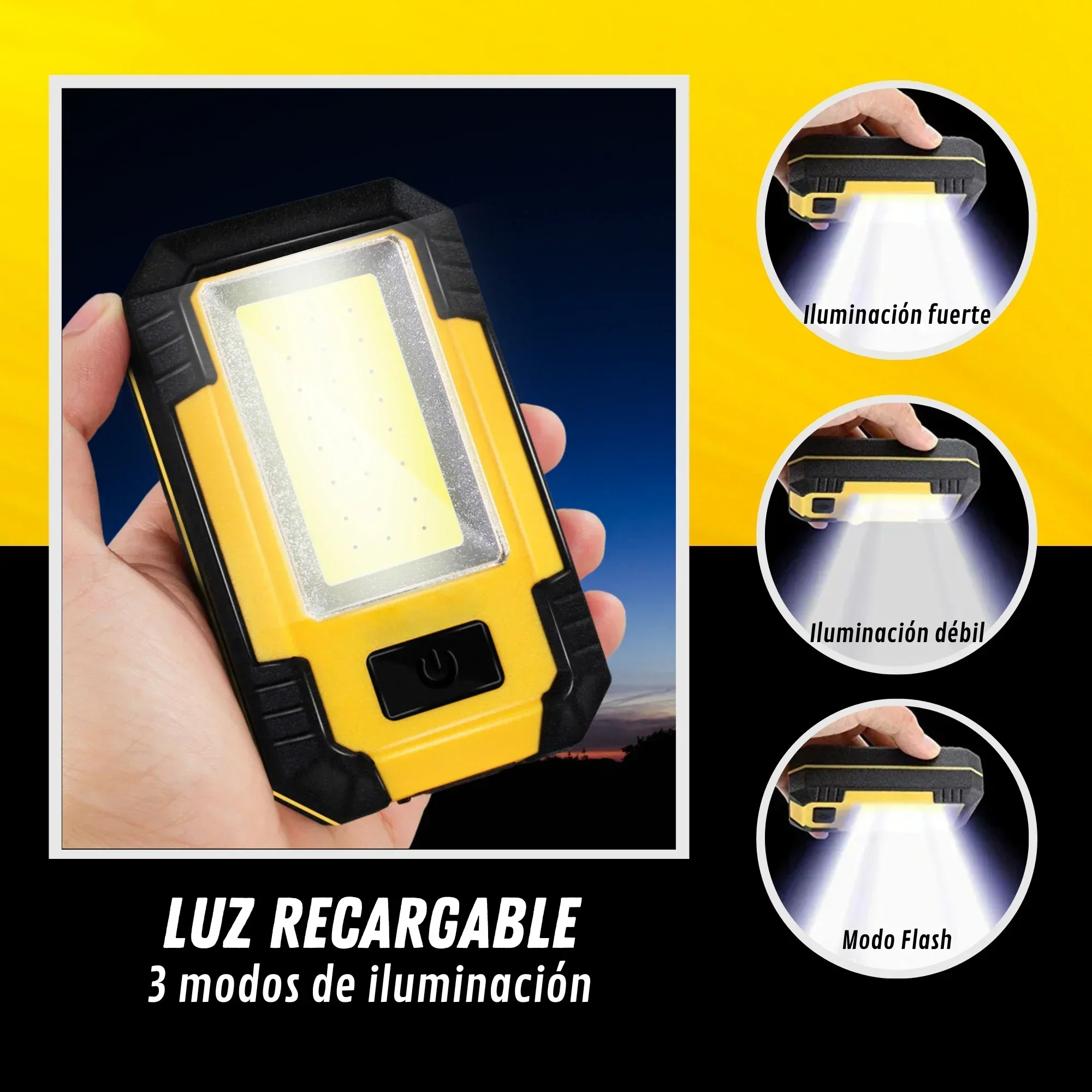 Rechargeable 4000MaH Work Ligh - Outdoor Lighting Portable recension och pris