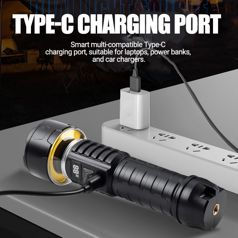 COB LED Flashlight Rechargeabl - Outdoor Lighting Panel recension och pris