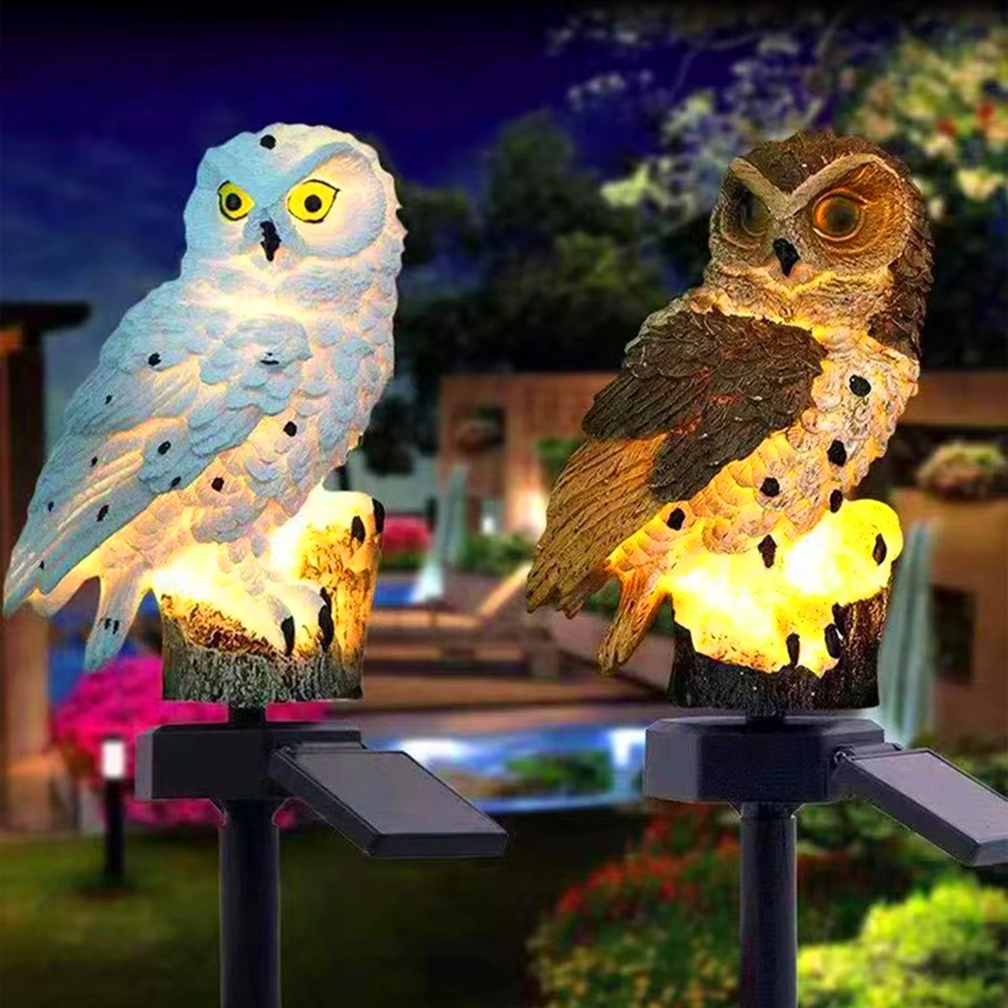2 Packs Outdoor LED Owl Lawn L - Outdoor Lighting Ground recension och pris
