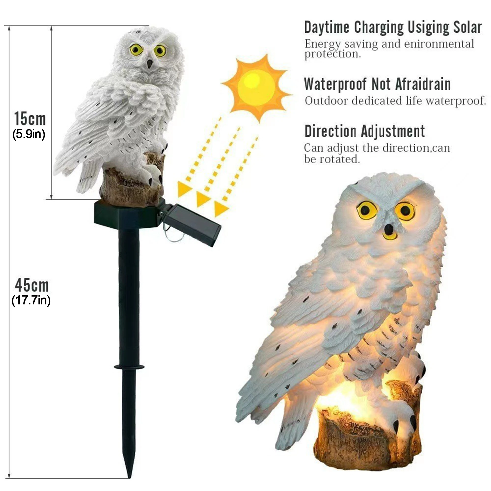 2 Packs Outdoor LED Owl Lawn L - Outdoor Lighting Ground recension och pris
