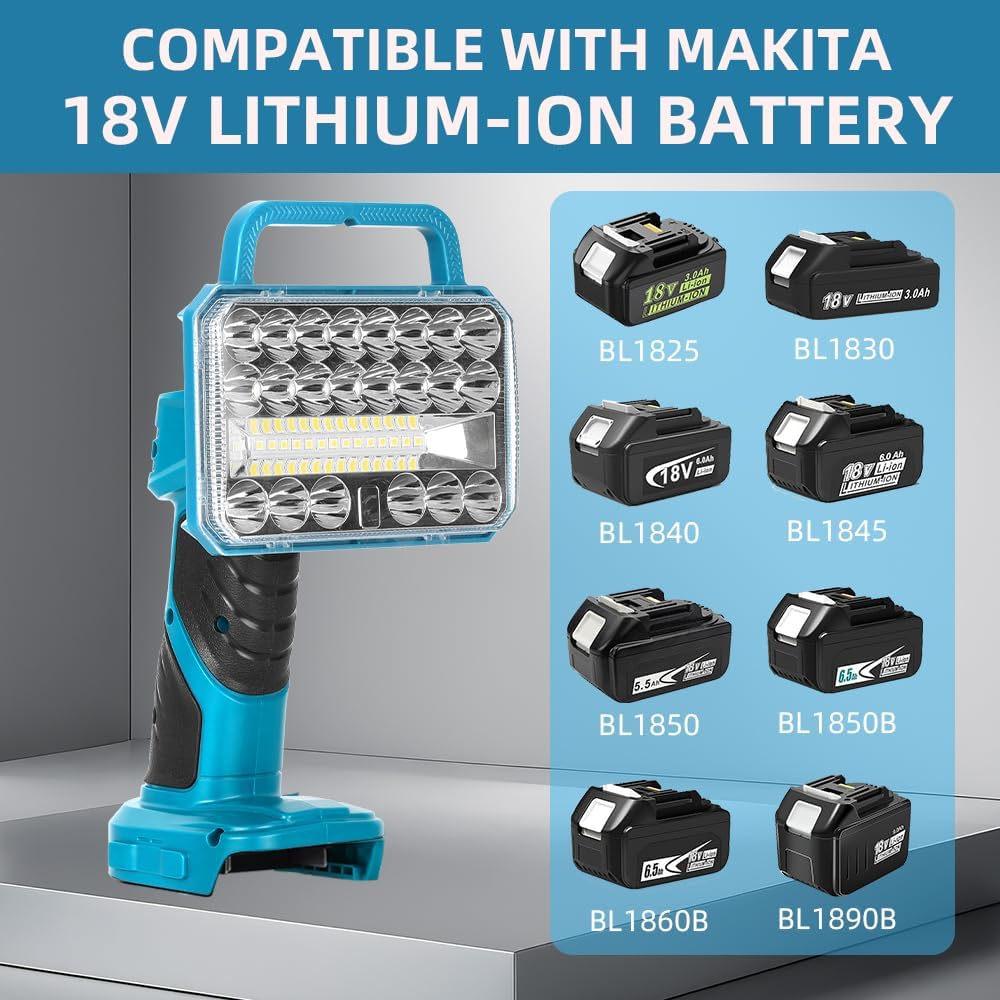 18W 2000LM Cordless LED Flashl - Outdoor Lighting Jobs recension och pris