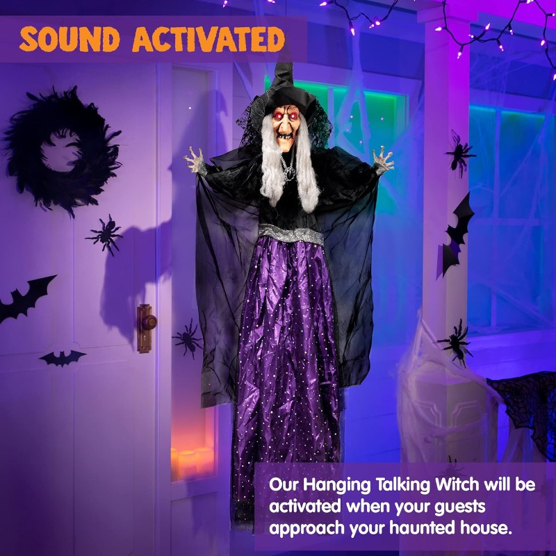 47'' Animated Witch Halloween  - Bollard Light Garden recension och pris