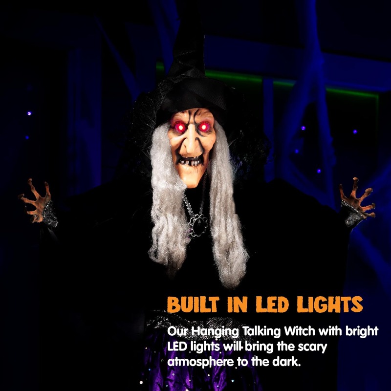 47'' Animated Witch Halloween  - Bollard Light Garden recension och pris