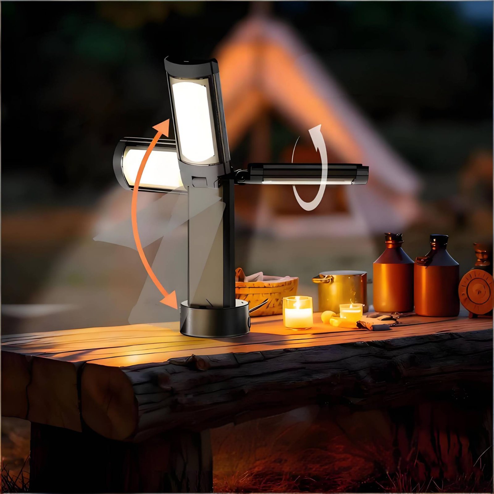 Telescopic Tent Lamp Adjustabl - Outdoor Lighting Portable recension och pris