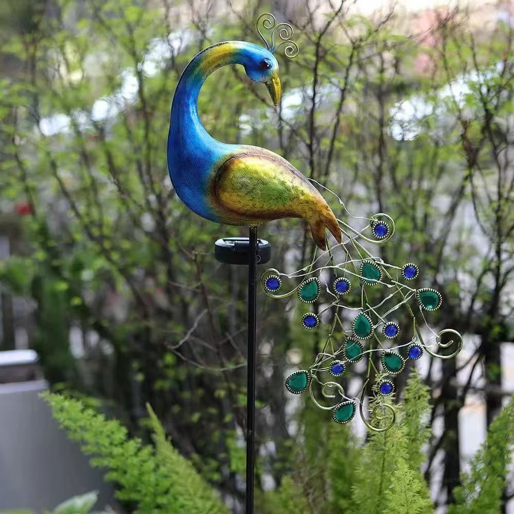 Metal Peacock Solar Stake Ligh - Bollard Light Garden recension och pris