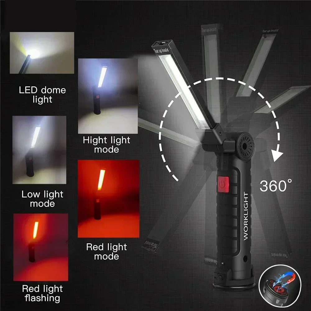 LED COB Flashlight USB Recharg - Outdoor Lighting Bollards recension och pris